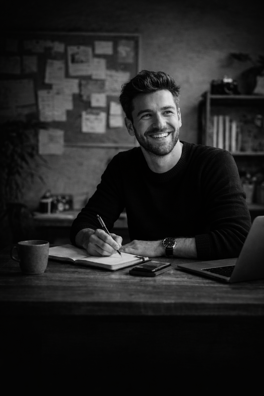 Ondernemer aan het werk